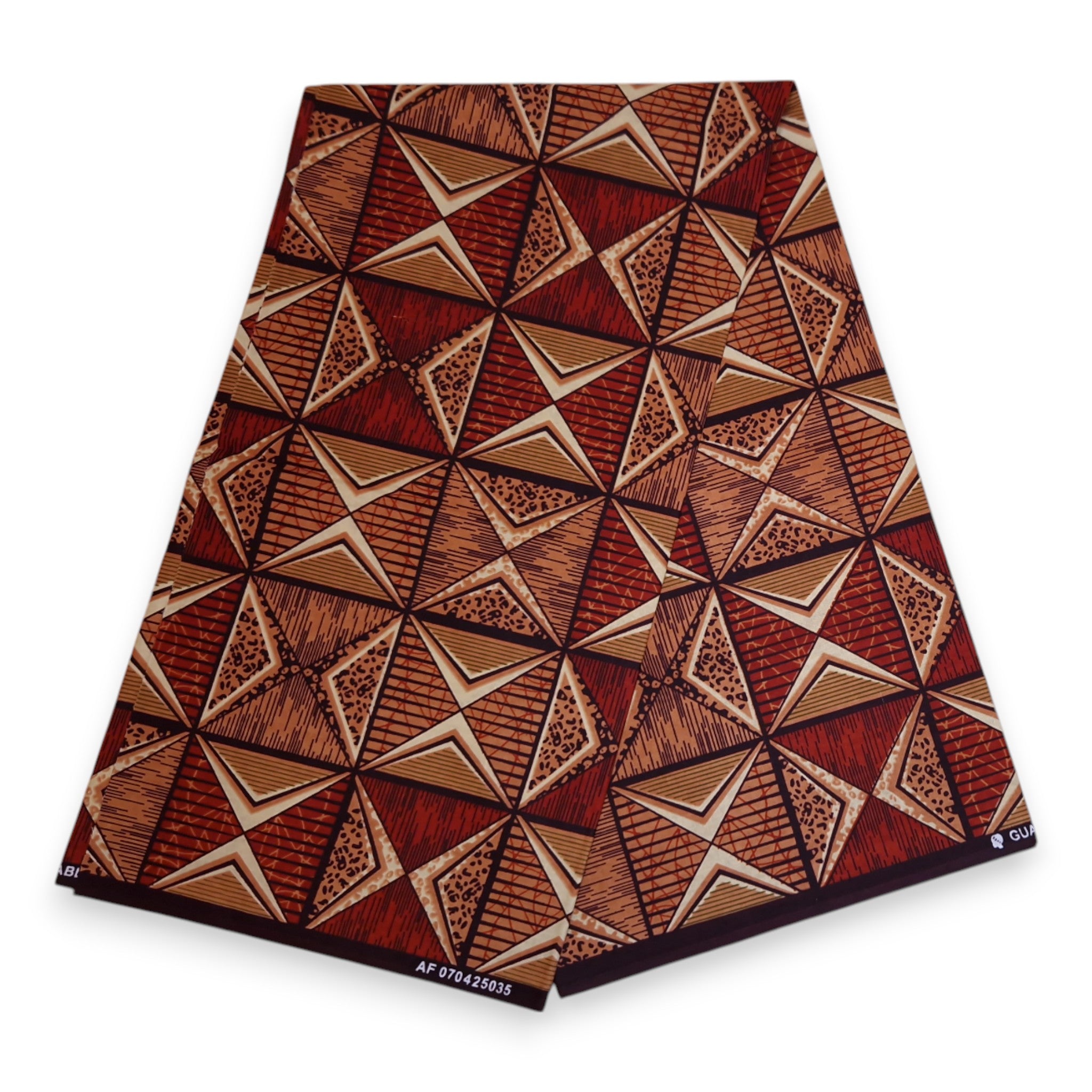 Tissu africain / tissu wax - Marron et beige African Prism - 100 % coton