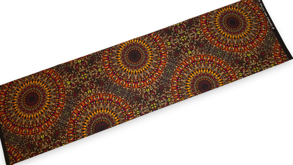 Afrikanischer Wax Print Stoff - Braun Savanna Sun - 100% Baumwolle