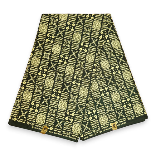 African print Headband - Adults - Hair Accessories - Green Bogolan Grid
