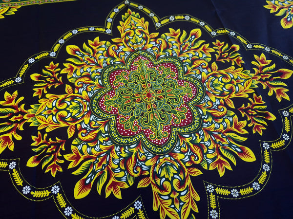 African print fabric - Black Java Design - Dashiki fabric - 100% cotton