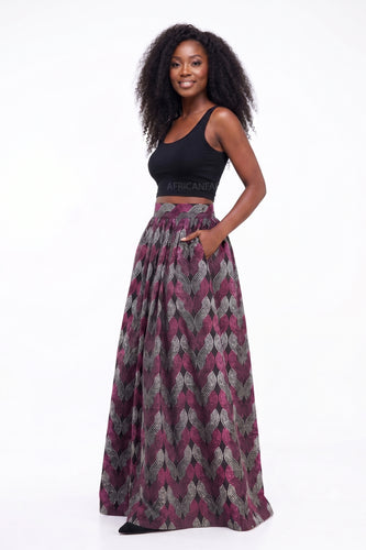 Tissu wax africain - Rose Wave Pattern - 100% coton