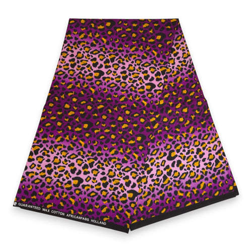 African headwrap - Purple Leopard Spots
