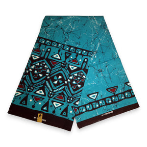 African print fabric - Turquoise Kampala - 100% cotton
