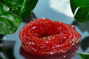 Waist Beads / Chaine de taille africaine - Samu - Cristal Rouge (élastique)