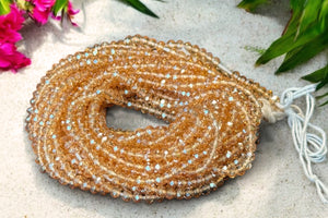 Waist Beads / Afrikanische Taillenkette - Osawe - crystal Gold (Traditionelle nicht elastische Schnur)