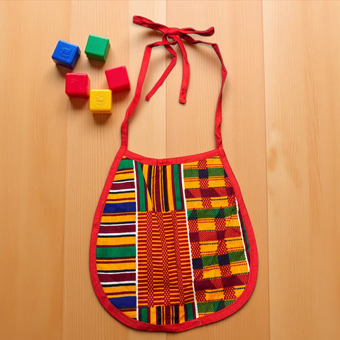 Afrikanischer Print Baby-Lätzchen - Kente Print (Unisex)