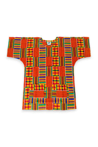 Multicolor Kente Dashiki Shirt / Dashiki Dress - African print top - Unisex