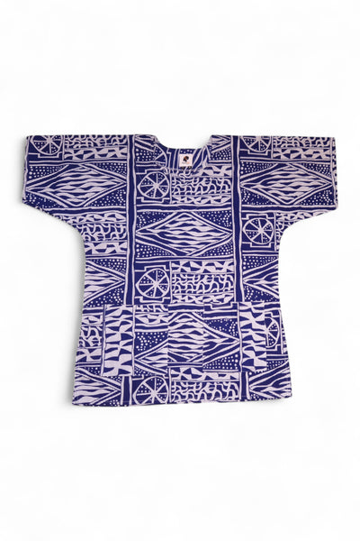 Chemise dashiki / Robe dashiki - Bleu Ndop Cameroon - Top imprimé africain - Unisexe