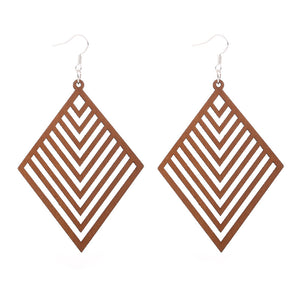 Wooden Earrings | Rhombus