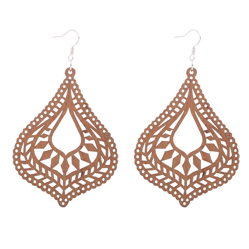 African Print Earrings | Brown