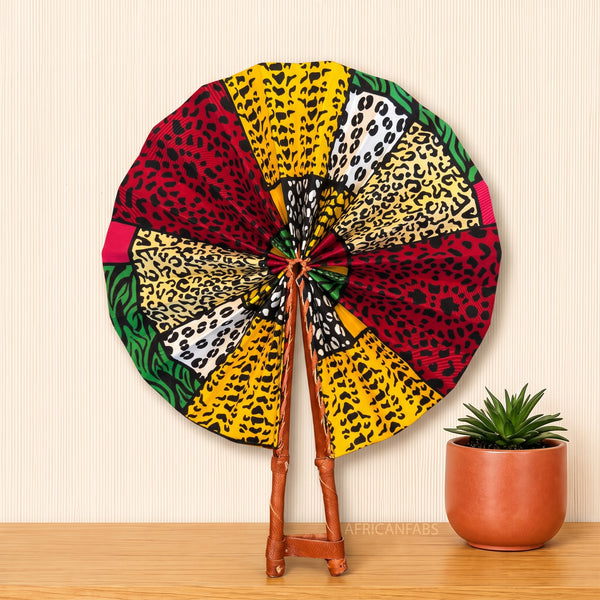 African Hand fan - Ankara print Hand fan - Multicolor Simisola
