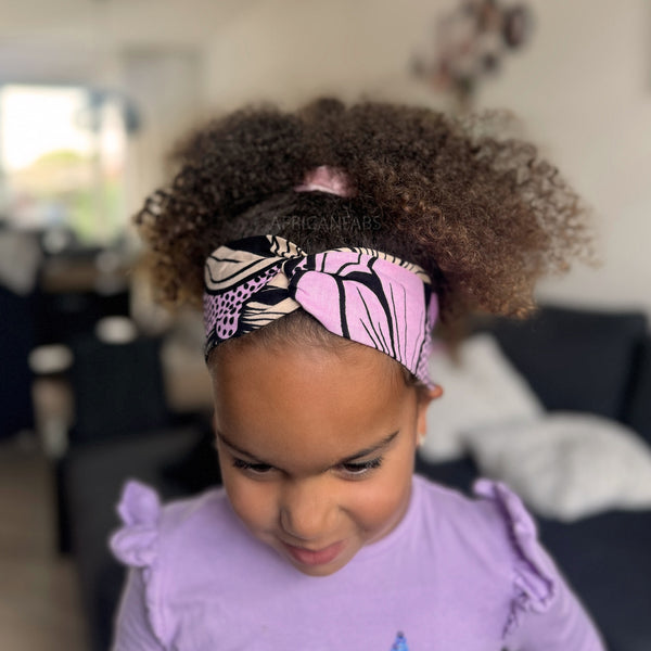 African print Headband - Kids - Hair Accessories - Purple