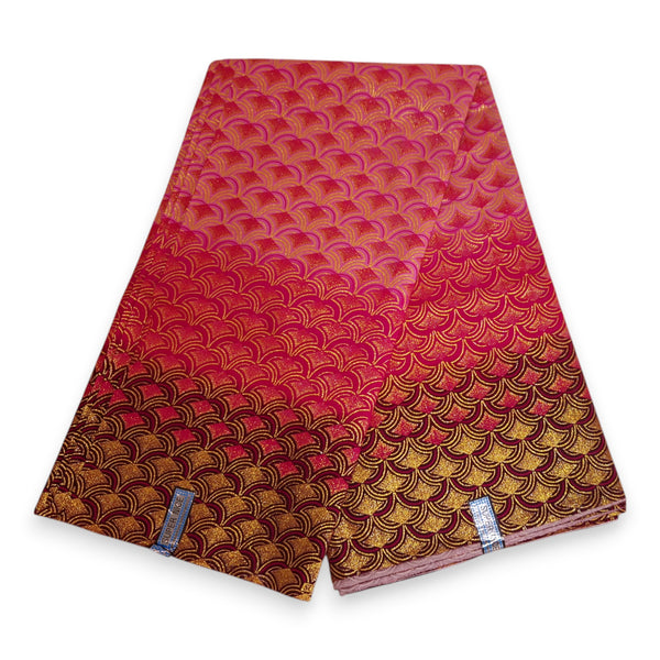 African print fabric - Exclusive Embellished Glitter effects 100% cotton - GL-4021 Pink Gold