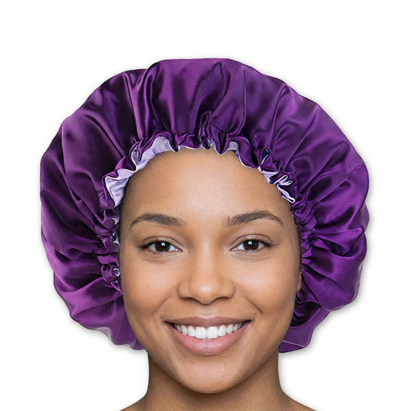Violet Bonnet en Satin ( Bonnet de nuit réversible en satin )