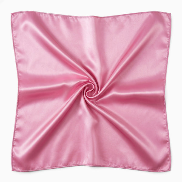 Pink Satin Square Scarf / Bandana / Headwrap 90 x 90 cm