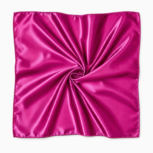 Pink Fuchsia Satin Square Scarf / Bandana / Headwrap 90 x 90 cm
