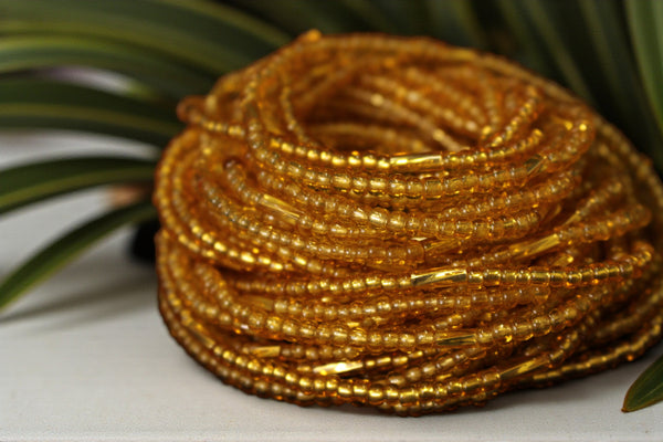Waist Beads / African Waist Chain - IDEMUDIA - Gold (elastic)