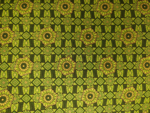 African print fabric - Exclusive Embellished Glitter effects 100% cotton - KT-3072 Gold Green