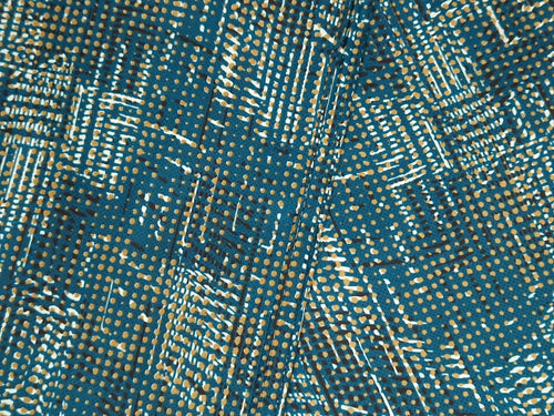Tissu africain / tissu wax - Turquoise Texture - Polycoton