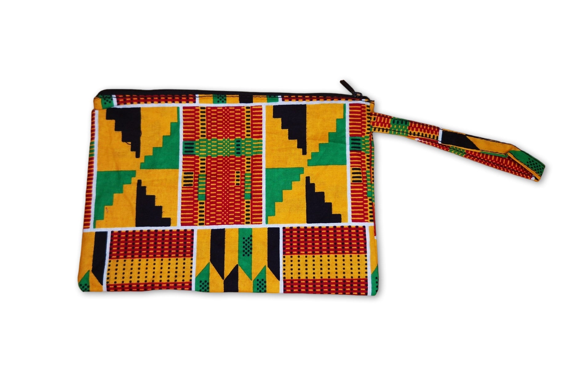 Afrikanisches Kente Print Make-up Etui / Handtasche / Federmäppchen / Stiftemäppchen - orange Kente 