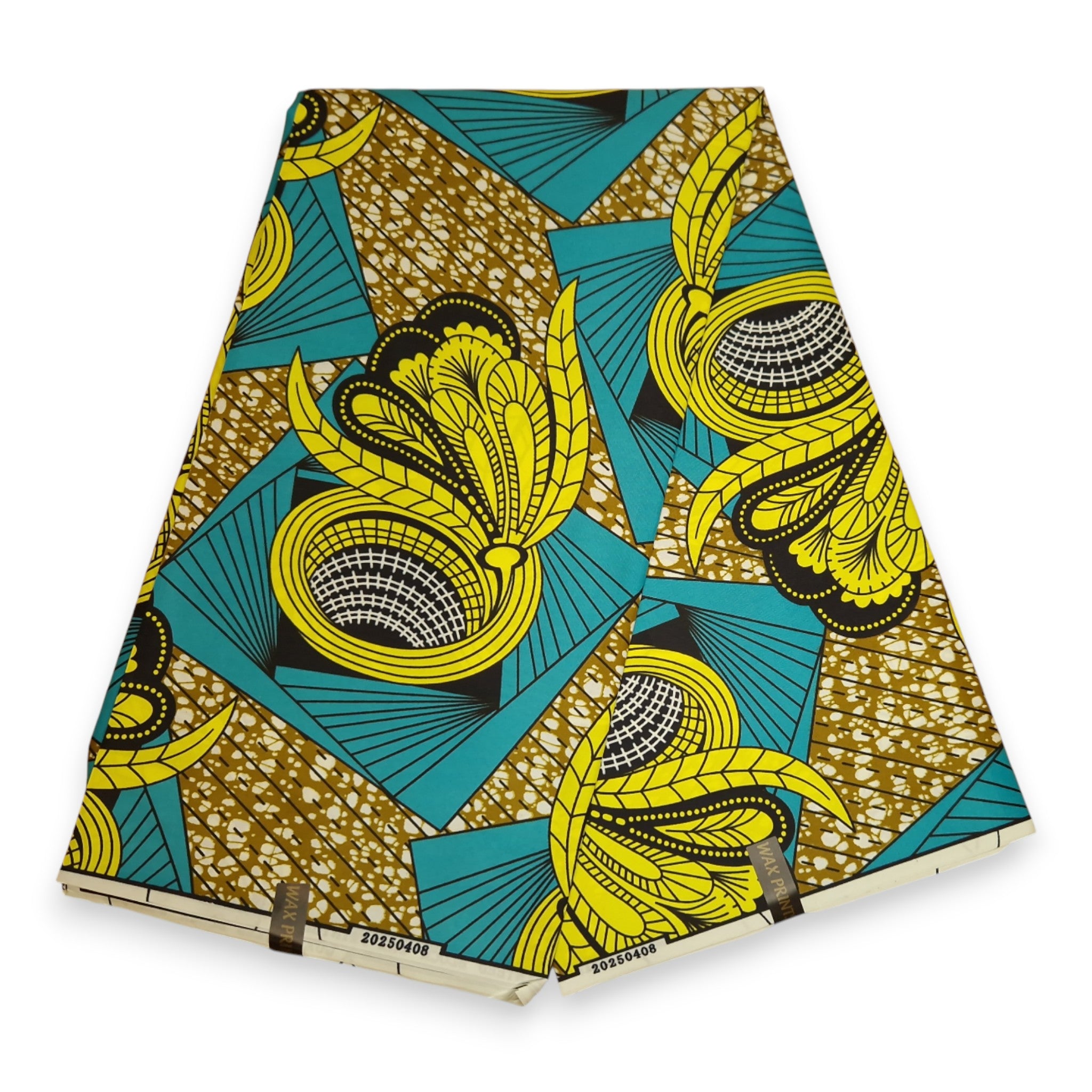 Tissu africain / tissu wax - Jaune PO-5068 - Polycoton