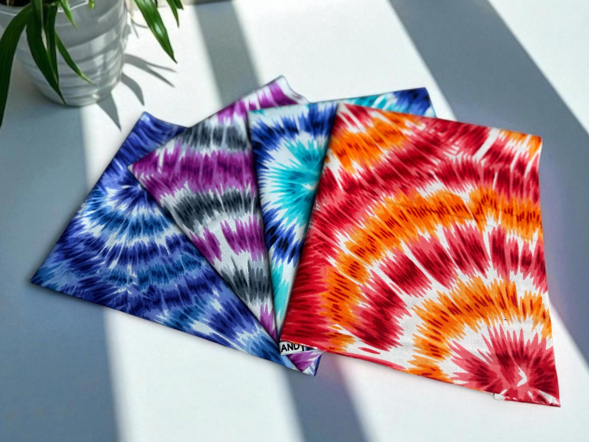 4 Fat Quarters - Tie Dye mix Patchworkstoffe / Quiltingstoffe - Afrikanischer Stoff