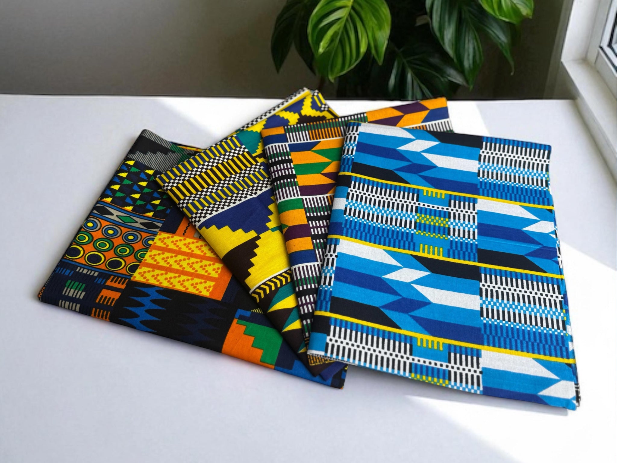 4 Fat quarters - Kente 2 mix Tissus Patchwork - Coupons Tissus imprimé africain