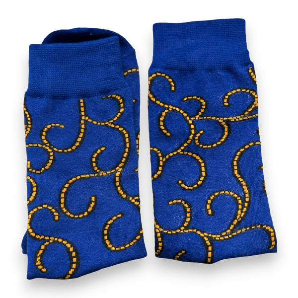 SPEZIALVERKAUF | Afrikanische Socken / Afro-Socken - Blau | BITTE SORGFÄLTIG LESEN