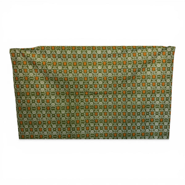 Sarong / Pareo - Baumwoll-Strandbekleidung Wickeltuch / Babytragetuch - Olivgrün Orange Bogolan Symbole