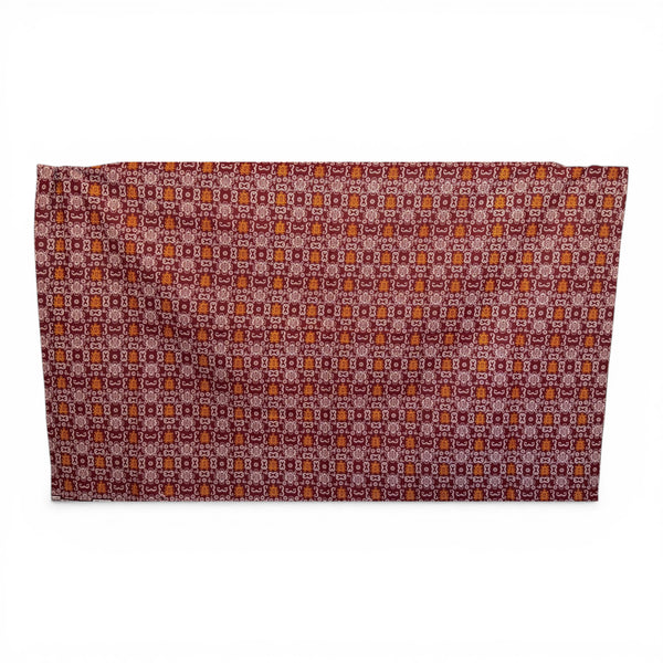 Sarong / Pareo - Baumwoll-Strandbekleidung Wickeltuch / Babytragetuch - Bordeauxrot Orange Bogolan Symbole