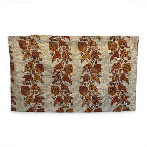 Paréo  / Sarong / Pagne - Jupe de plage en coton / écharpe de portage - Beige / fleur jaune