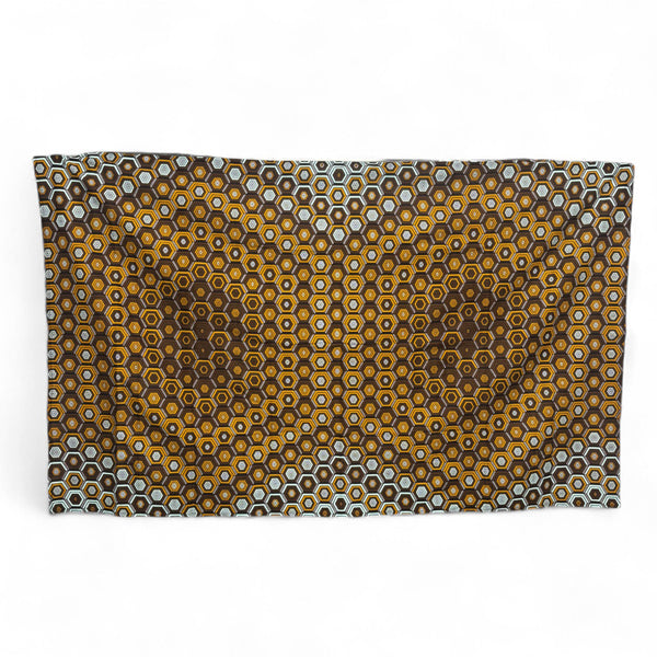 Sarong / Pareo - Baumwoll-Strandbekleidung Wickeltuch / Babytragetuch - Braun Hexagon