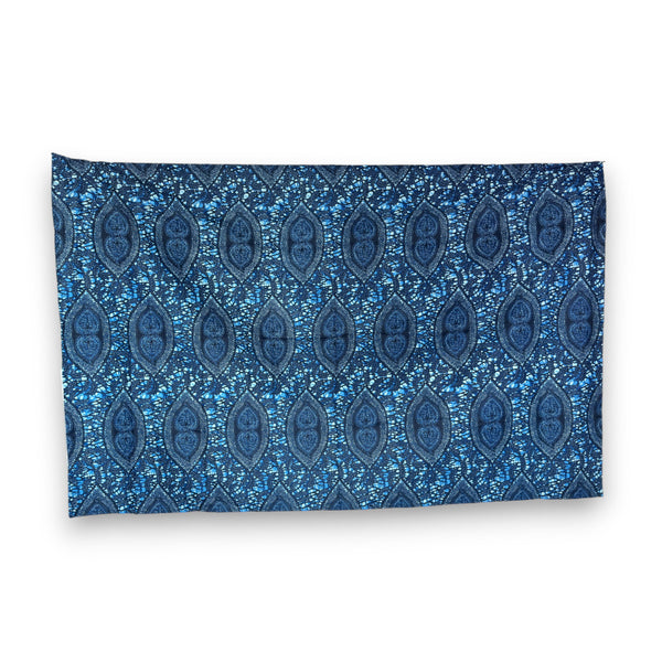 Paréo  / Sarong / Pagne - Jupe de plage en coton / écharpe de portage - Branches bleues