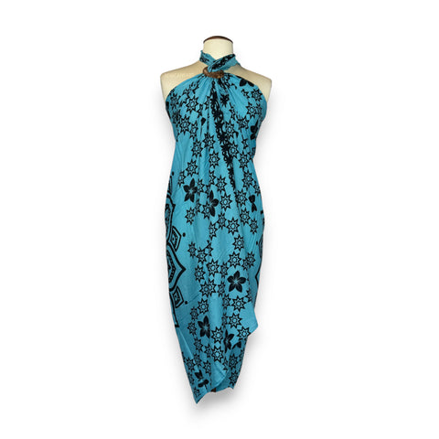 Sarong / pareo - Beachwear wrap skirt - Blue Mandala