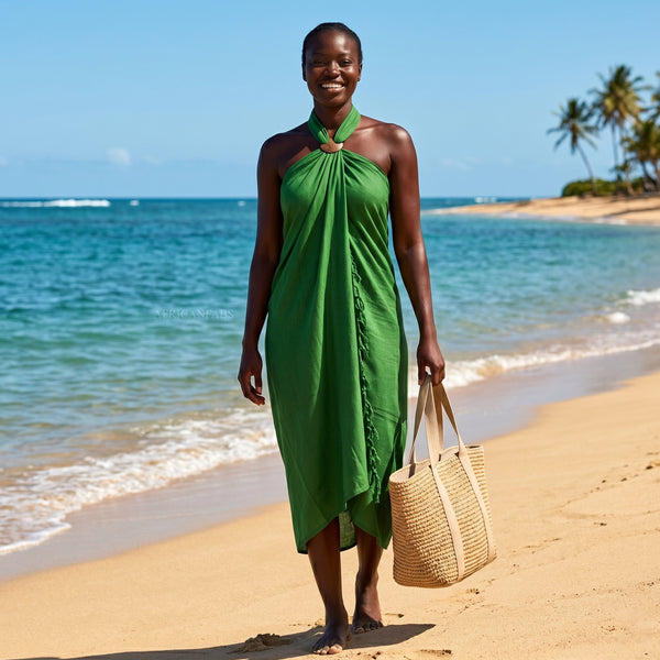 Sarong / Pareo - Strandbekleidung Wickeltuch - Grün