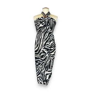 Paréo  / Sarong - Jupe enveloppante / tenue de plage - Noir / blanc