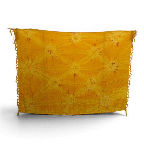 Sarong / Pareo - Strandbekleidung Wickeltuch - Gelb Orange Sunset Tie Dye