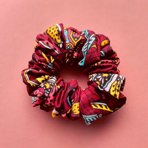 African print Scrunchie - Hair Accessories - Red floral life