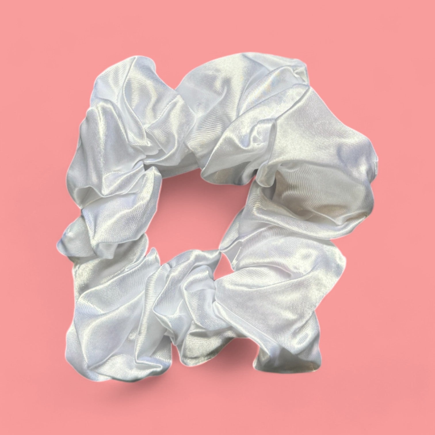 Deluxe Scrunchie Satin - Hair Accessories - White