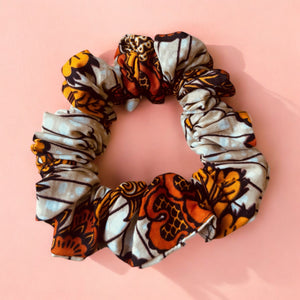 Scrunchie / Haargummi Afrikanischer Print - Haarschmuck - Beige