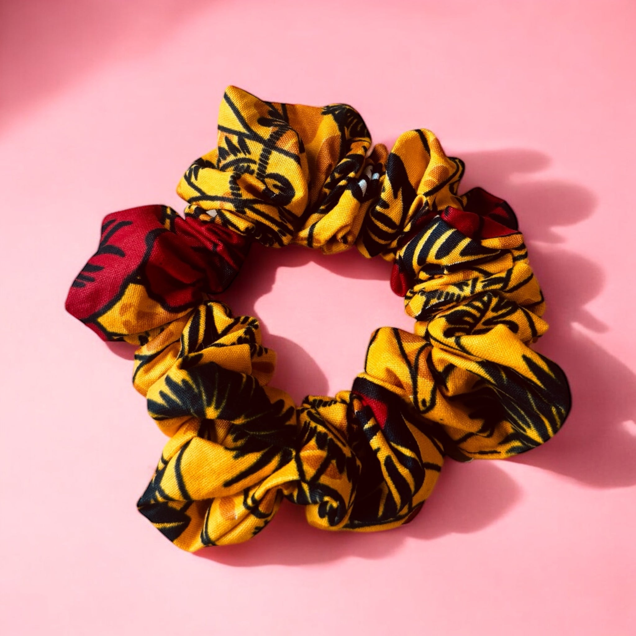 Scrunchie / Haargummi Afrikanischer Print - Haarschmuck - Gelb