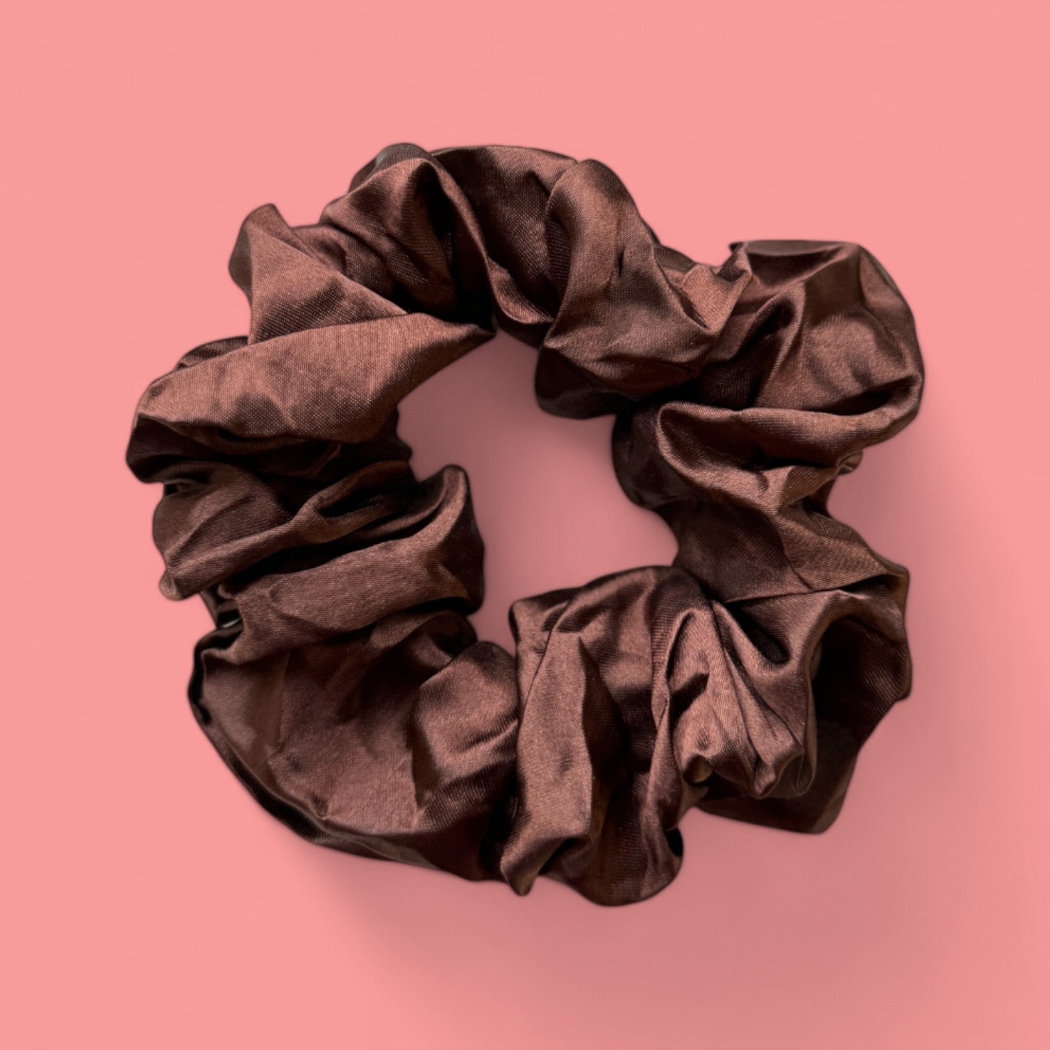 Deluxe Scrunchie Satin - Hair Accessories - Brown