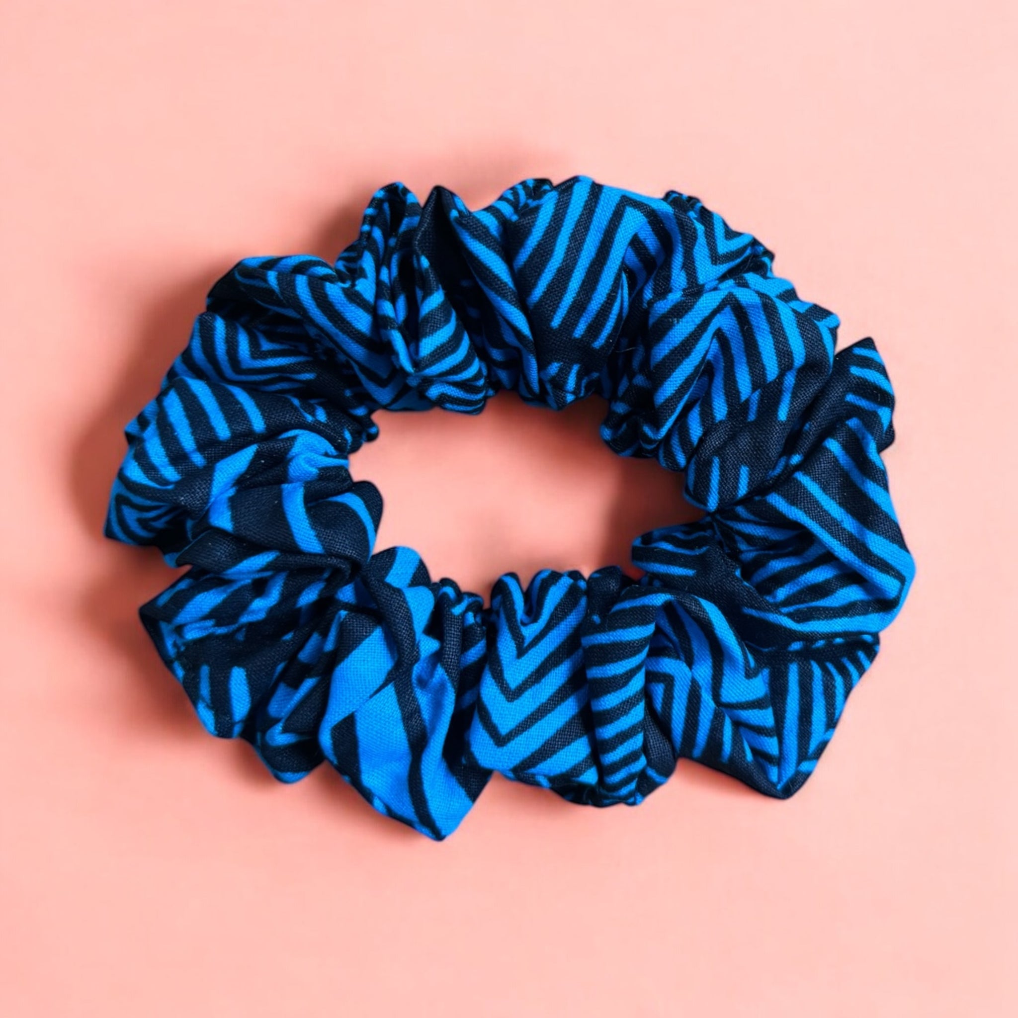 Scrunchie / Haargummi Afrikanischer Print - Erwachsene Haarschmuck - Blau