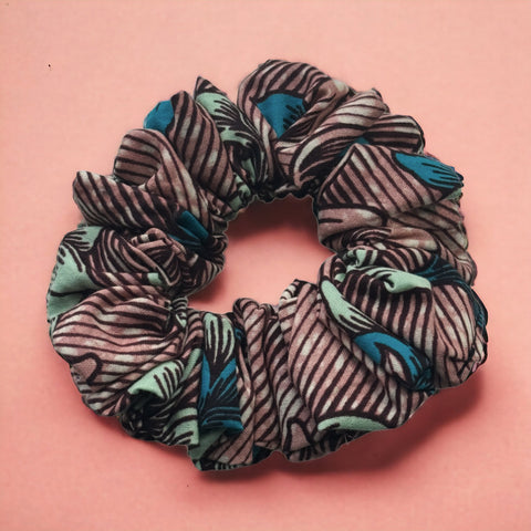 African print Scrunchie - Hair Accessories - Coral