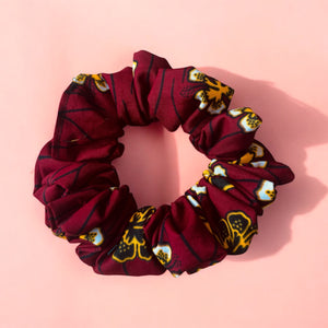 Scrunchie / Haargummi Afrikanischer Print - Haarschmuck - Rot mix