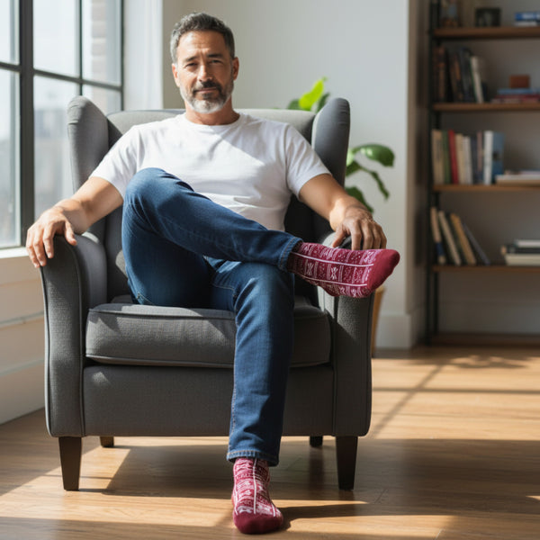 African socks / Afro socks set BAMABARA in pouch - Set of 4 pairs