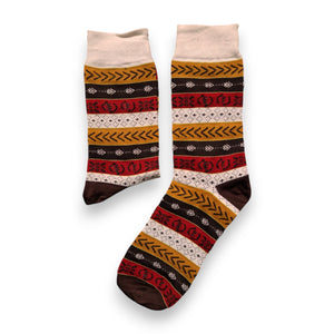 African socks / Afro socks - Mustard mud