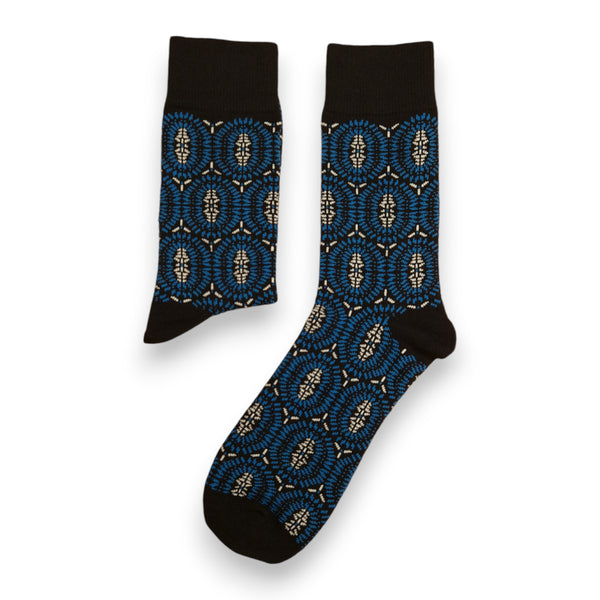 Afrikanische Socken / Afro-Socken - Satz mit 3 Paaren - Blau