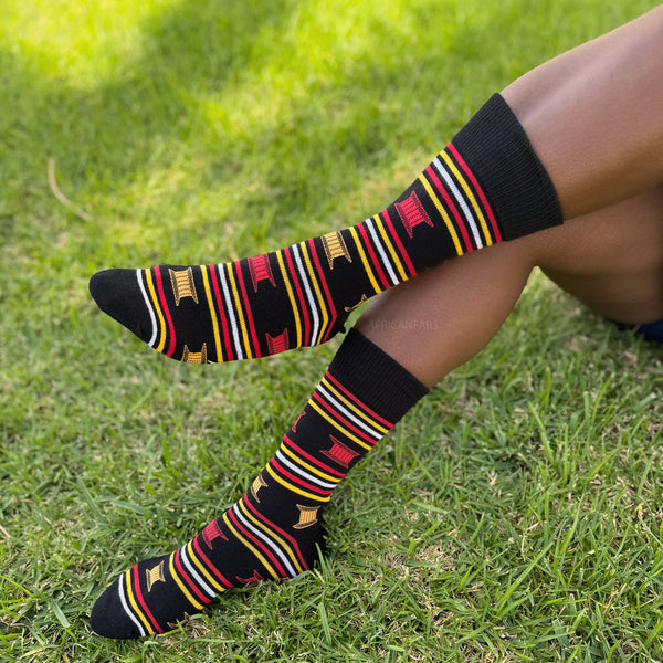 Mélange de 20 paires différentes - Chaussettes africaines / Chaussettes afro / Chaussettes kente - Tous les 20 styles