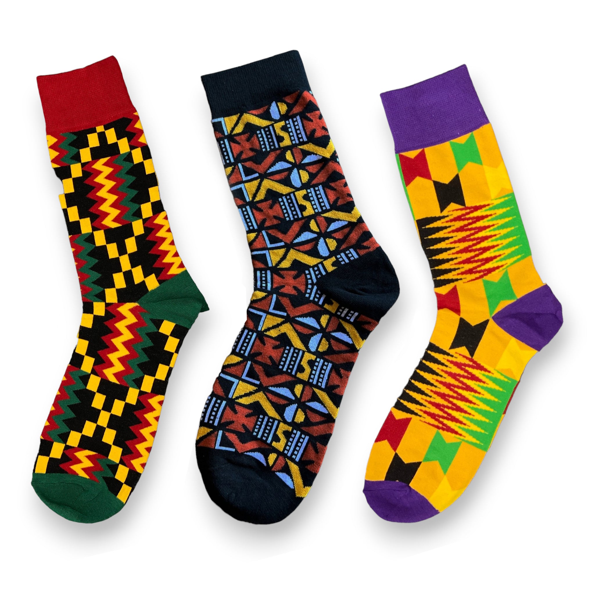 African socks / Afro socks / Set of 3 pairs ISEN